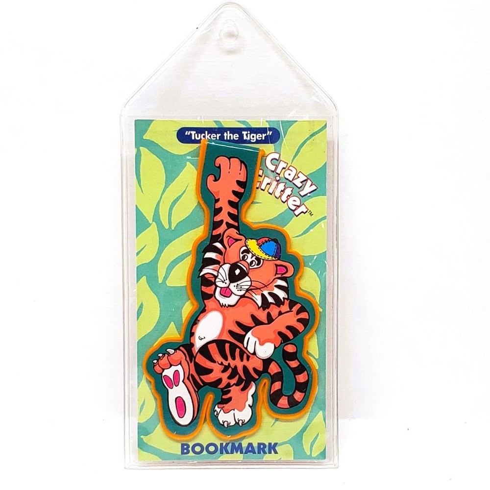 Fun-N-Nuf Tucker Tiger Clip Over Page Bookmark New Old Stock Vintage 2000